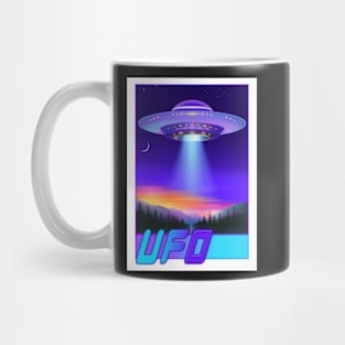 Night Road UFO with text Mug